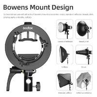 Universal S-Type Flash Bracket For Bowens Mount - Black thumbnail