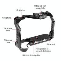 Metal Camera Cage For Canon Eos R10 Stabilizer Rig - Black thumbnail