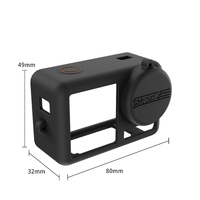 Shockproof Silicone Case with Lens Cap and Strap for Dji Action Camera thumbnail
