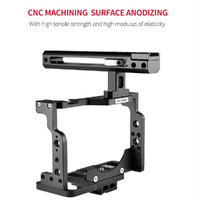 Video Camera Cage Stabilizer With Handle For Nikon Z6 / Z7 - Black thumbnail