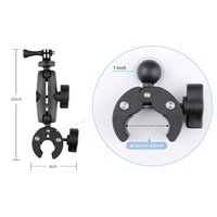 Adjustable 360 Degree Action Camera Clamp Holder - Extended Version thumbnail