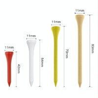 40 Wooden Golf Tees with Ball Holder - 70Mm thumbnail