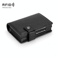 Secure Dual Card Wallet with Rfid Blocking - Mad Horse Matte Brown thumbnail