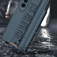 Samsung Galaxy z Fold 4 Shockproof Magnetic Fold Case with Wrist Strap - Black thumbnail