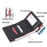 Rfid-blocking Aluminum Card Holder - Secure & Compact - Crocodile Black thumbnail