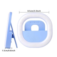 Rechargeable Clip-on Selfie Light for Mobile Phones - Blue thumbnail