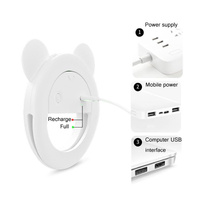 2-pack Large-capacity Live Video Conference Ring Light for Mobile Phone Selfies - Bear Ear thumbnail