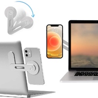 Aluminum Magnetic Phone Stand for Laptop Expansion - Blue thumbnail