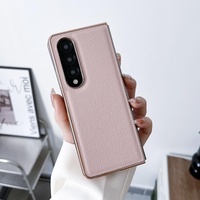 Skyline Series Nano Electroplating Pu Case for Samsung Galaxy z Fold 4 - Pink Gold thumbnail