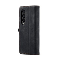 Vintage Rfid Leather Phone Case for Samsung Galaxy z Fold 4 - Coffee thumbnail