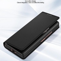 Foldable Leather Phone Case for Samsung Galaxy z Fold 4 - Horizontal Flip - Plain Brown thumbnail