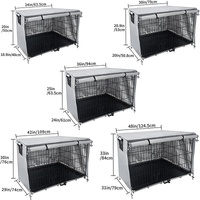 Outdoor Pet Cage Cover - Oxford Cloth Dustproof Rainproof Sunscreen - 63.5x48x50cm - Beige thumbnail