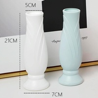 Imitation Porcelain Petal Vase for Drop-proof Home Decor - White thumbnail