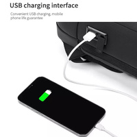 Large Capacity Waterproof Laptop Backpack with Usb Port for Business Travel - Black thumbnail