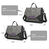 Anti-drop Crossbody Laptop Bag - 16 Inch Airbag Design - Gray Black Equation thumbnail