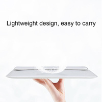 Leather Laptop Liner Bag - 14.1-15.4 Inches with Stand Function - Silver Gray thumbnail