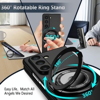 Shockproof 360 Degree Rotating Case for Samsung Galaxy z Fold 4 / 5g - Black thumbnail