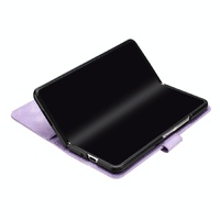 Smooth Leather Phone Case for Samsung Galaxy z Fold 4 - Line Pattern - Light Purple thumbnail