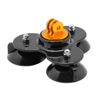 Universal Suction Cup Mount for Action Cameras with Tripod and Handle - Dark Blue thumbnail