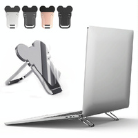 Foldable Metal Laptop Stand - Set of 2 - Silver thumbnail