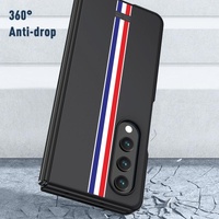 Frosted Skin Case for Samsung Galaxy z Fold 4 - Slim & Stylish - Pink Color Bar thumbnail