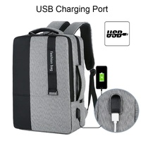 Large-capacity Laptop Backpack with Usb Charging - Ideal for Business Commuters - Grey thumbnail
