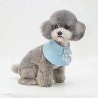 Pet Shawl Scarf Saliva Towel Dog Clothes Accessories - Size S - Blue thumbnail