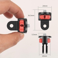 Universal Tripod Adapter for Action Cameras - 1 / 4 Inch Screw - Red thumbnail