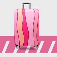 29-32 Inch Travel Suitcase Dust Covers - Elastic & Abrasion-resistant - Pink Ripple thumbnail