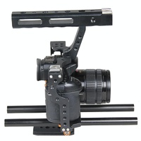 Video Camera Cage Stabilizer For Panasonic Lumix Dmc-Gh4 / Sony A7 Series - Orange thumbnail
