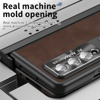 Magnetic Phone Case for Samsung Galaxy z Fold 4 - Napa Pattern - Coffee thumbnail