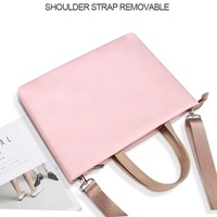 13.3 Inch Pink Laptop Crossbody Bag - Waterproof Pu Material thumbnail