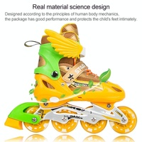 Adjustable Kids Roller Skates Set - Single Flash Wheels - Size s - Pink thumbnail
