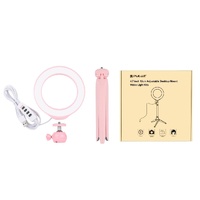 6.2 Led Ring Light with Usb 3 Modes Dimmable Cold Shoe Tripod Mount - Pink thumbnail