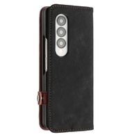 Leather Phone Case with Side Buckle for Samsung Galaxy z Fold 4 / 5g - Pink thumbnail