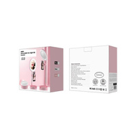 Foldable Desktop Makeup Mirror Holder with Storage - Pink thumbnail