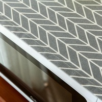 Universal Cotton Linen Microwave Dust Cover - Grey Triangle thumbnail