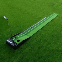 2.5m Golf Putting Mat with Push Rod Trainer & 6 Balls - no Auto Return thumbnail