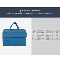 14 Inch Laptop Tablet Bag With Multiple Pockets And Soft Handle - Grey thumbnail