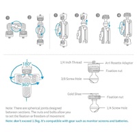 Adjustable Magic Arm Mount For Slr Camera - Grey thumbnail