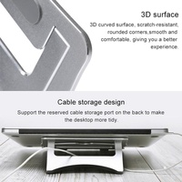Portable Aluminum Laptop Stand - Simple & Stylish - Grey thumbnail