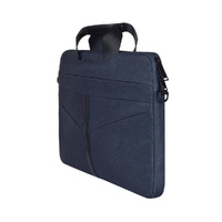 Stylish Zipper Laptop Bag With Shoulder Strap - Durable & Breathable - Light Grey thumbnail