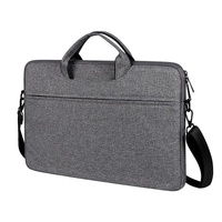 Hidden Portable One-shoulder Handbag for 14.1 Laptops - Waterproof Oxford Cloth - Light Grey thumbnail