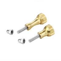 Aluminum Thumb Knob Set for Gopro Insta360 Dji Action Cameras - Gold thumbnail