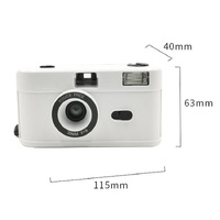 Retro Manual Reusable Film Camera for Kids - no Film - White + Pink Purple thumbnail
