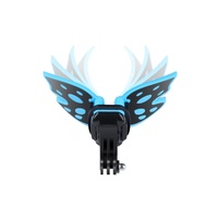 Gopro Helmet Mount Adapter - Butterfly Design - Blue thumbnail