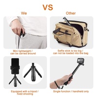 Mini Tripod for Gopro Insta360 Dji Action Cameras - Blue thumbnail
