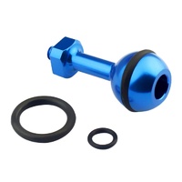 Universal 1 / 4 Ball Adapter for Action Cameras - Compatible with Gopro Insta360 Dji and More - 2.5cm Diameter - Blue thumbnail