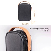 Portable Multi-function Headphone Charger Data Cable Storage Bag - Ultra Fiber Power Pack - Blue l thumbnail