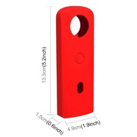 360 Camera Silicone Case with Lens Cover for Ricoh Theta Sc2 - Red thumbnail